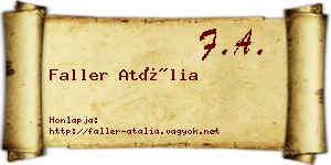 Faller Atália névjegykártya